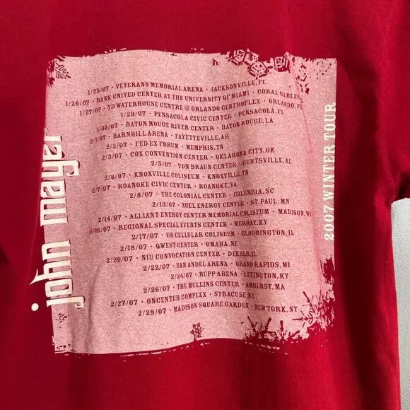 Vintage John Mayer tour tee Size S - Picture 3 of 3